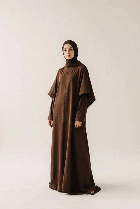 Soft Jersey Hijab in Dusty Rose, styled wrap
