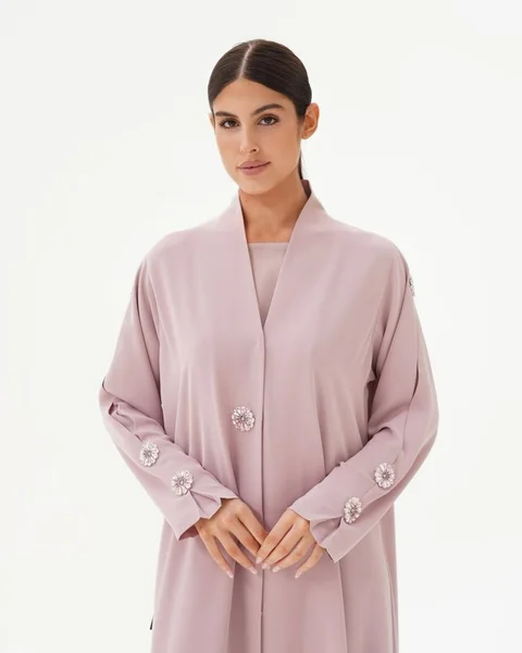 Two-Piece Jilbab & Khimar Set in Slate, front view