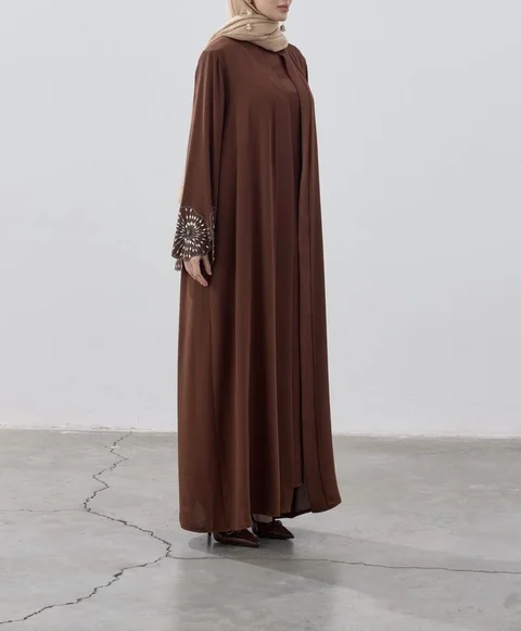 Under Cap Hijab Liner in Onyx, worn front view