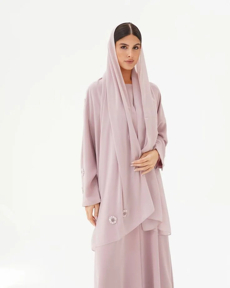Two-Piece Jilbab & Khimar Set in Slate, side view