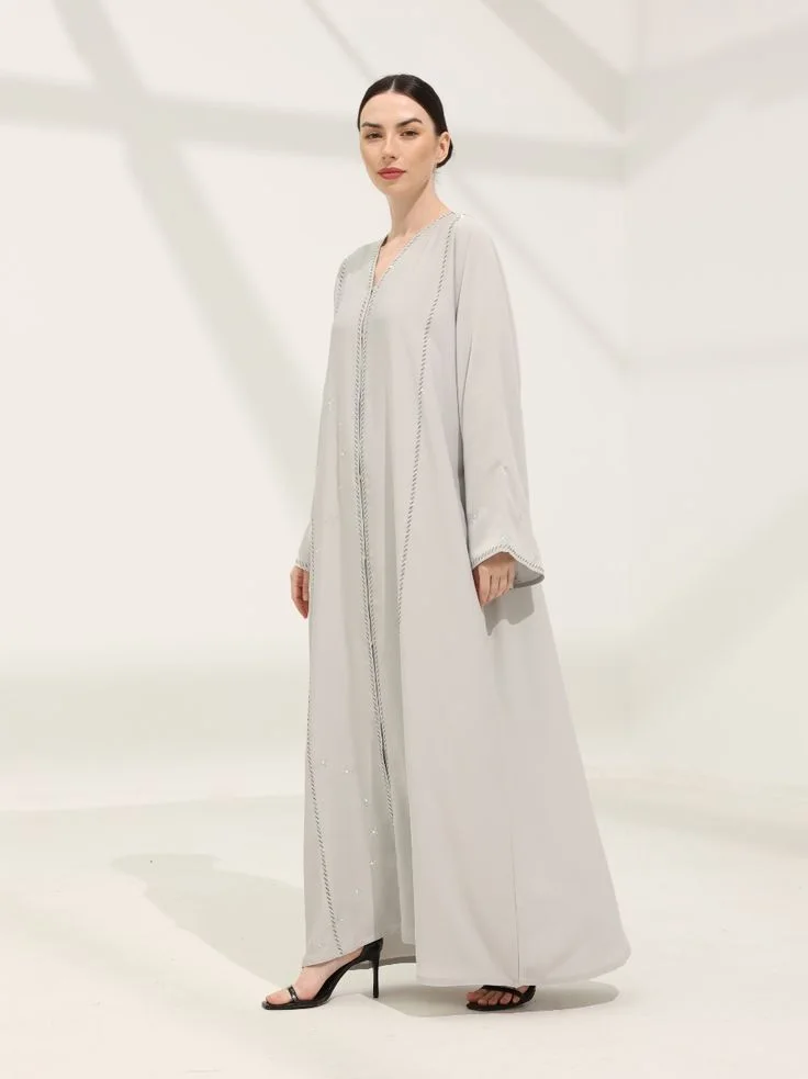 Modest Maxi Dress in Terracotta, styled detail